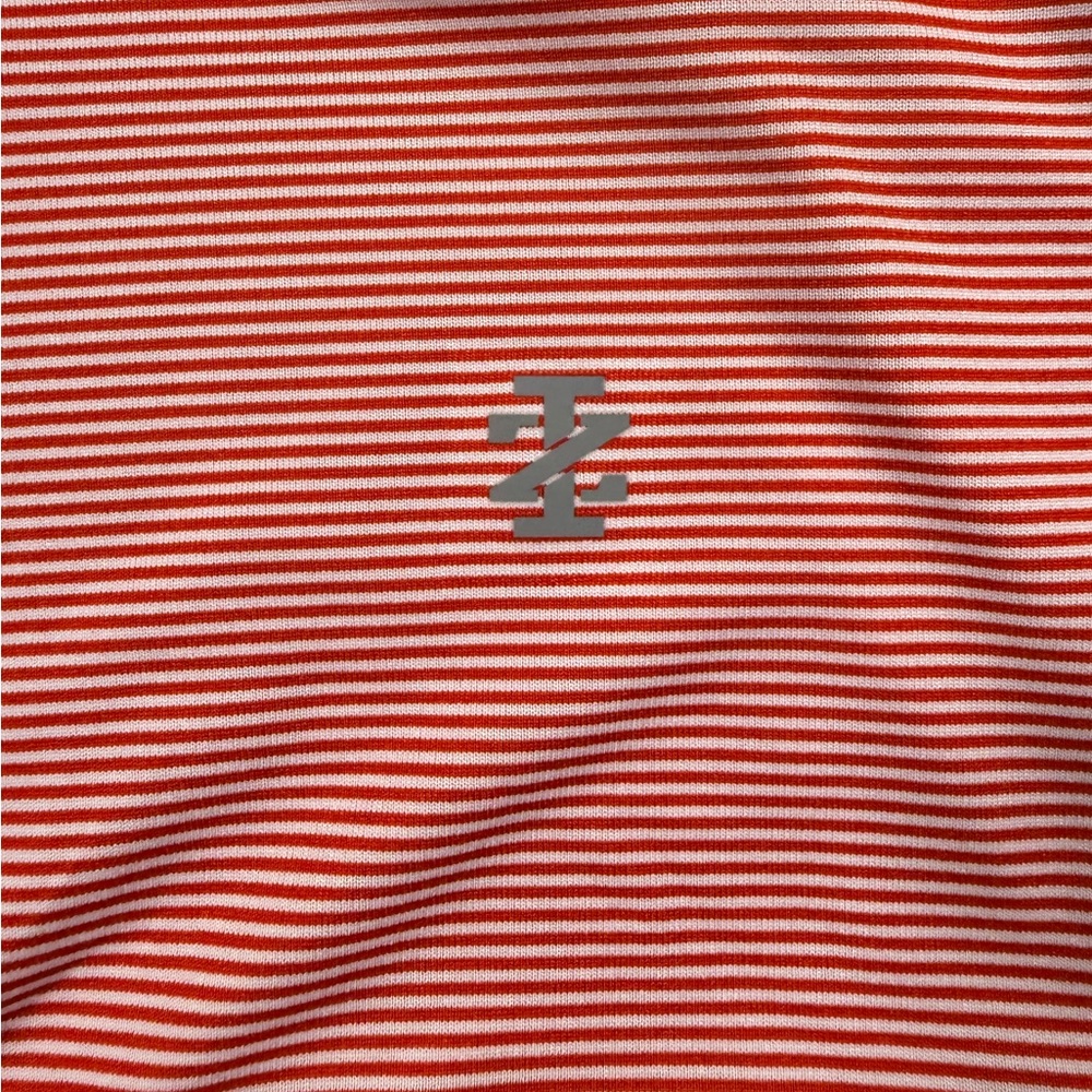 NWT Izod Golf Short Sleeve Polo Men's Red Striped Golf Size Large - Picture 5 of 14